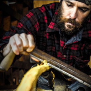 Osage orange is vibrant yellow when first cut into. It darkens with age.